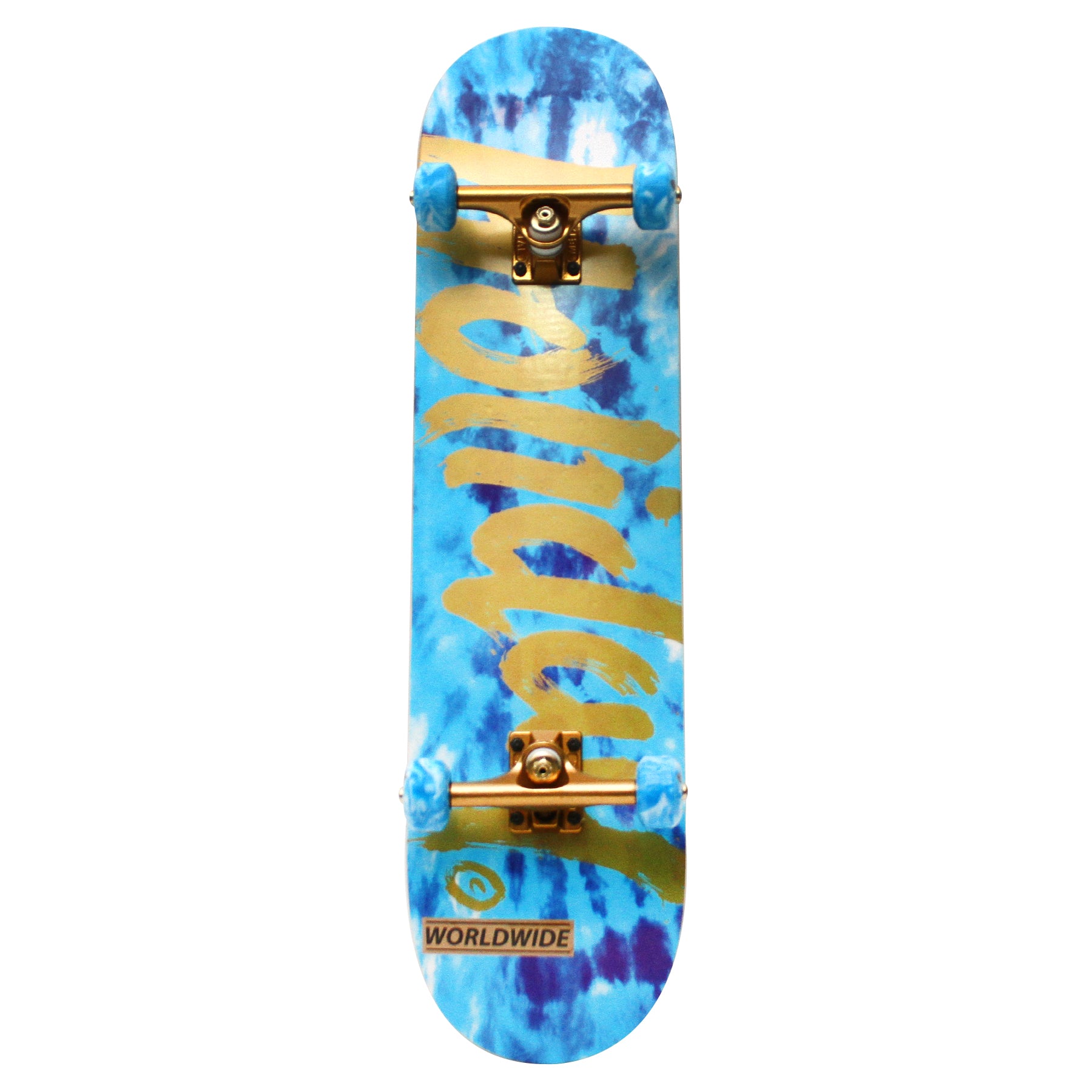 Blue Tie Dye Skateboard for Beginners, Kids & Teens